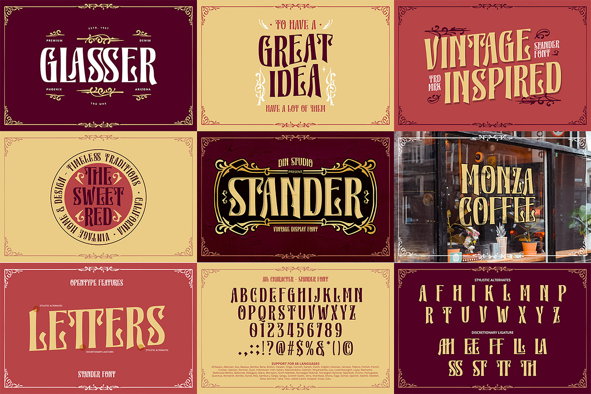 Vintage Font Bundle 4, a Symbol Font by Vintage Division (Photo 9 of 12)
