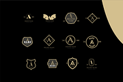 A letter MINIMAL VINTAGE LOGOS, a Branding & Logo Template by Hamed Studio (Thumbnail 7 of 7)