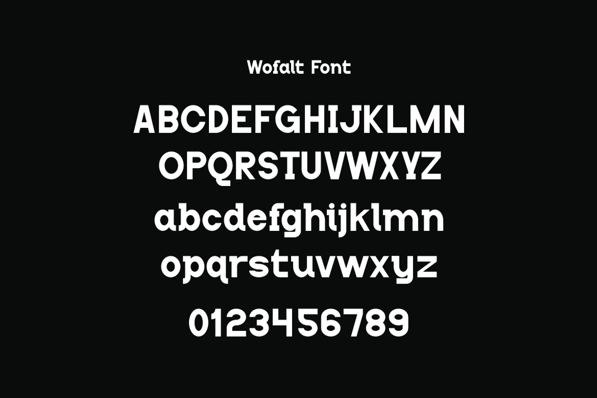 Wofalt - Hybrid Font, a Sans Serif Font by Iqsiart Studio (Photo 10 of 11)