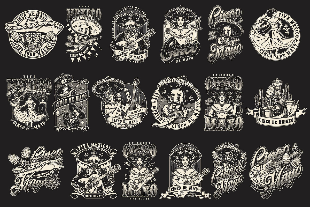 Cinco de Mayo t-shirt designs, a Branding & Logo Template by DGIM studio (Photo 7 of 12)