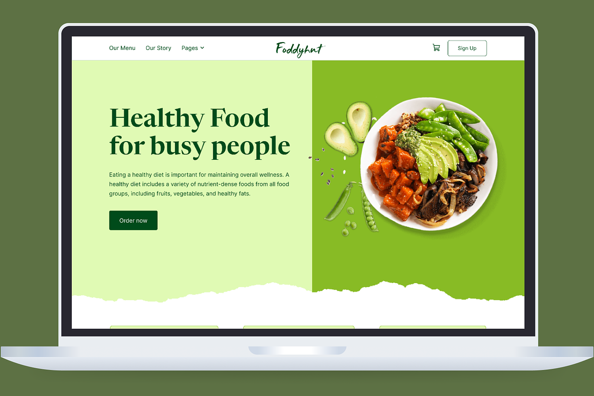 Organic Food Landing page, a Landing Page Template by UiDex (Photo 4 of 4)