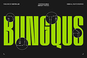 Bungqus - Condensed Display Font, a Sans Serif Font by Sekyra Lab (Thumbnail 8 of 13)