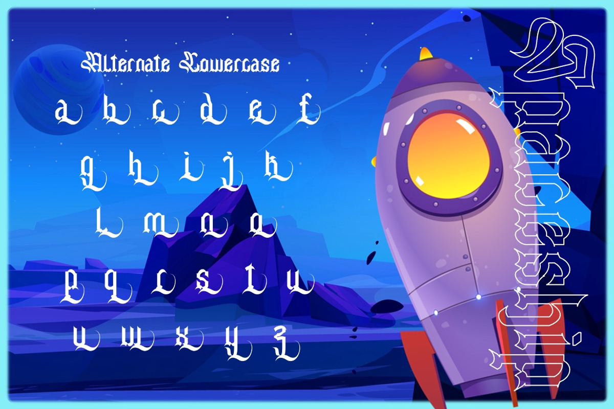Trayfindor - Display Blackletter, a Blackletter Font by Dhabee (Photo 12 of 15)