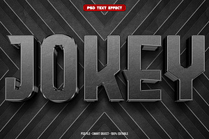 Jockey 3D editable text effect, a Layer Style Add-On by Hello Muh