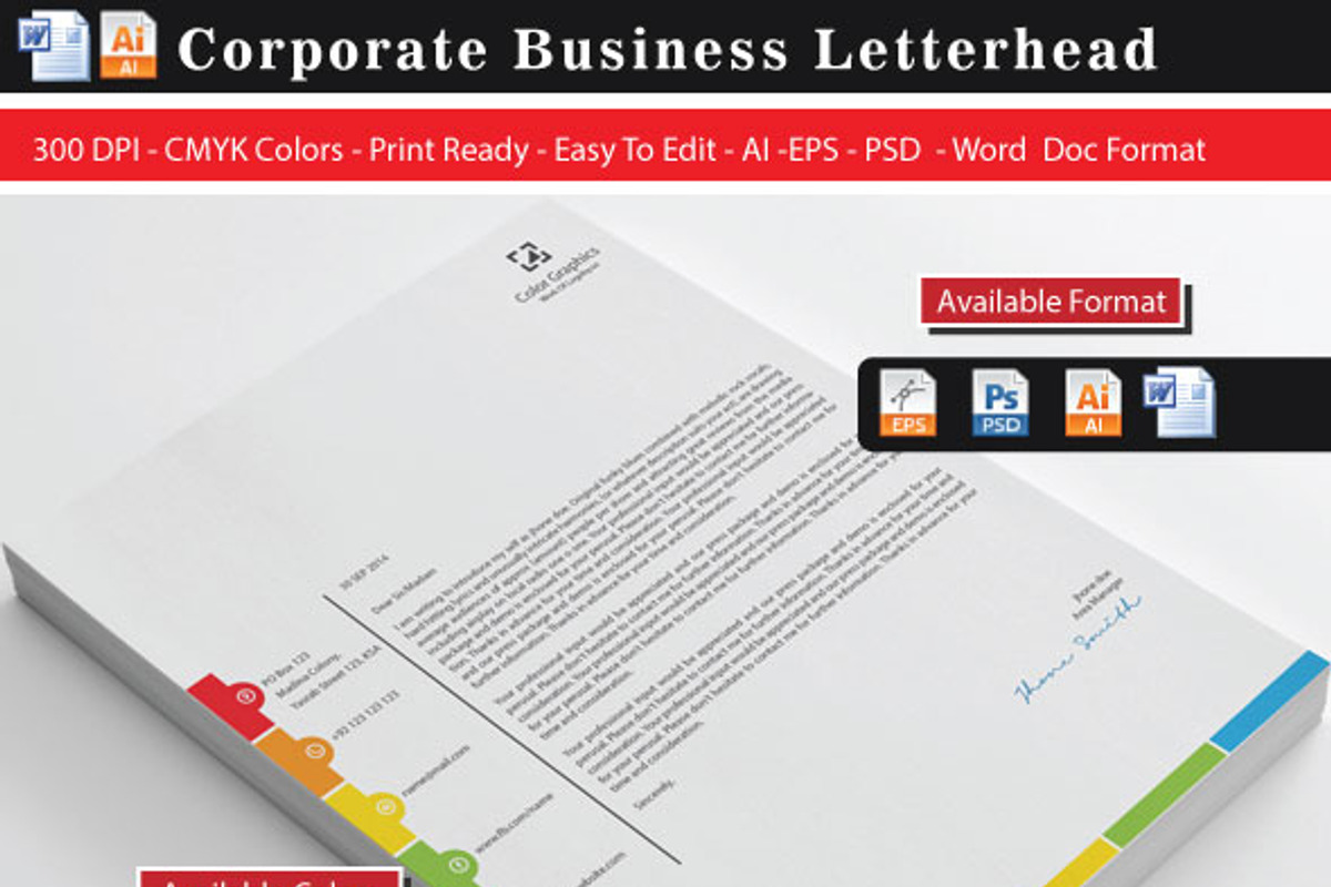 Letterhead, a Stationery Template by shujaktk (Photo 1 of 4)