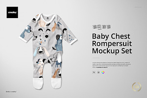 Baby Chest Rompersuit Mockup Set, a Bottom Mockup by creatsy5