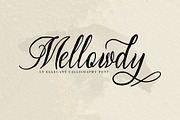 Mellowdy | A Calligraphy Script Font, a Script Font by Analogous (Thumbnail 1 of 11)