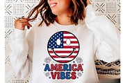 America Vibes Smiley Face 4th July, an Illustration by Designking (Thumbnail 3 of 6)