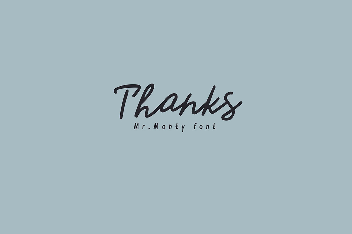 Mr.Monty Handwritten Script, a Script Font by Mr.Typeman (Photo 8 of 8)