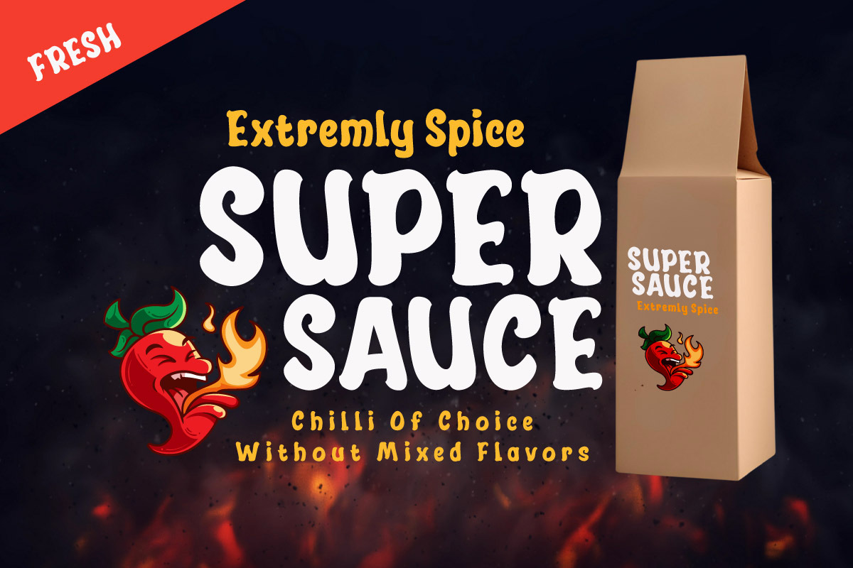Garuton - Sauce Display Font, a Sans Serif Font by twinstd (Photo 2 of 9)