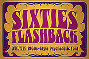 Sixties Flashback Psychedelic Font, a Font by Mysterylab Designs (Thumbnail 1 of 5)