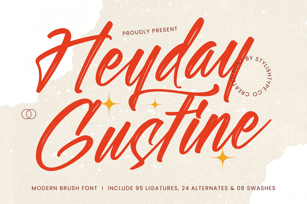 Heyday Gustine Modern Brush Font, a Script Font by stylishtype.co (Photo 1 of 20)