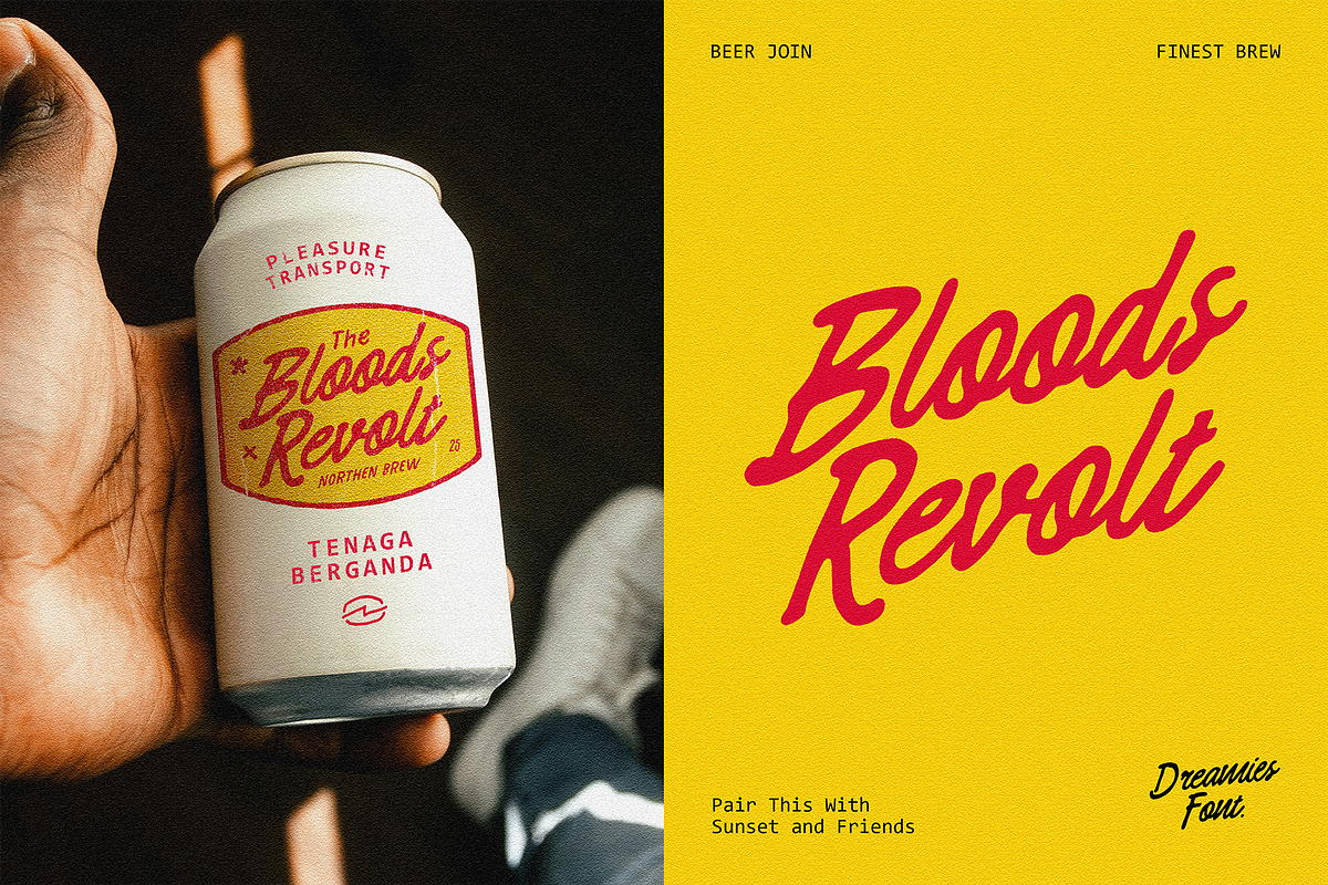 Dreamies Retro Script Font, a Script Font by Typeparties (Photo 3 of 9)