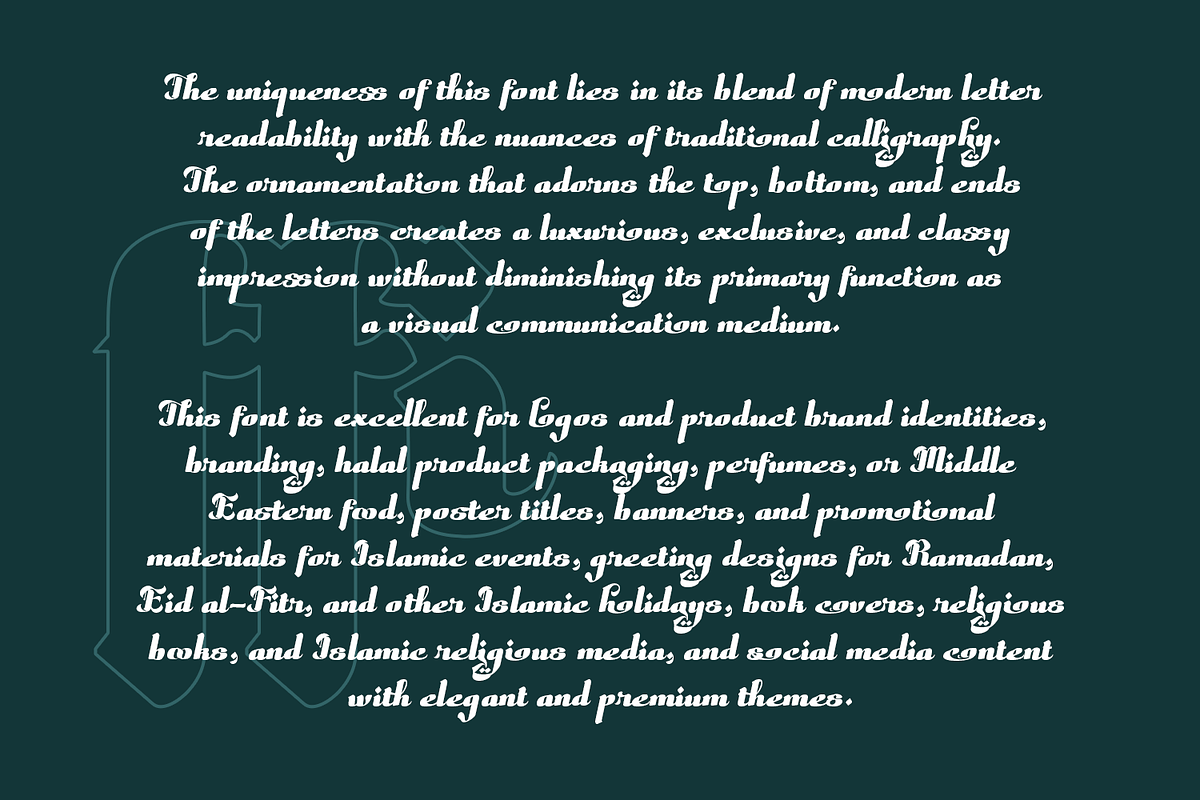 Muthainah - Islamic Calligraphy, a Script Font by TypeClassHeroes (Photo 9 of 10)