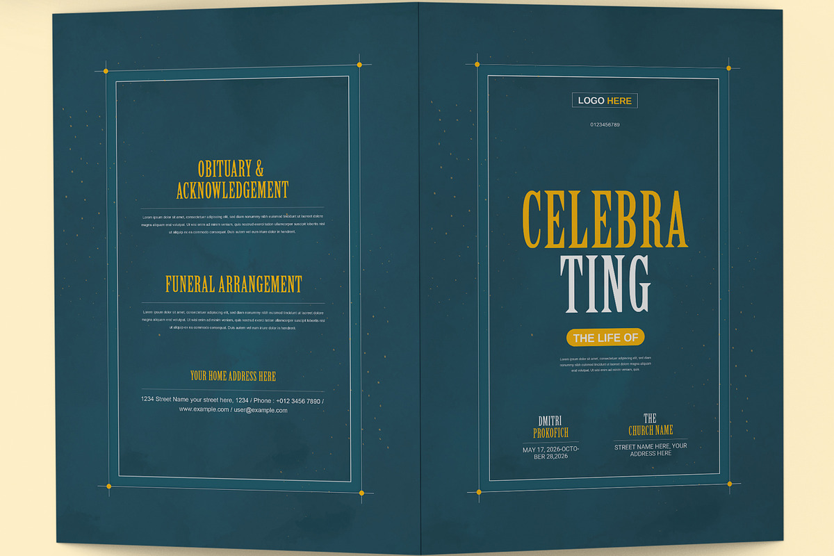 Funeral Program Layout, a Stationery Template by MightyDesign (Photo 5 of 8)