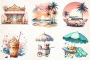 Watercolor Summer Clipart, an Illustration by Libby Wishes (Thumbnail 3 of 5)