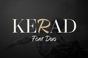 Kerad | Font Duo, a Serif Font by Lemonthe