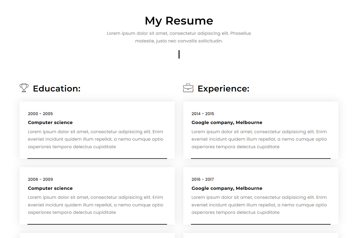 Developer Portfolio HTML Template, a Bootstrap Template by Themeplaza (Photo 4 of 6)
