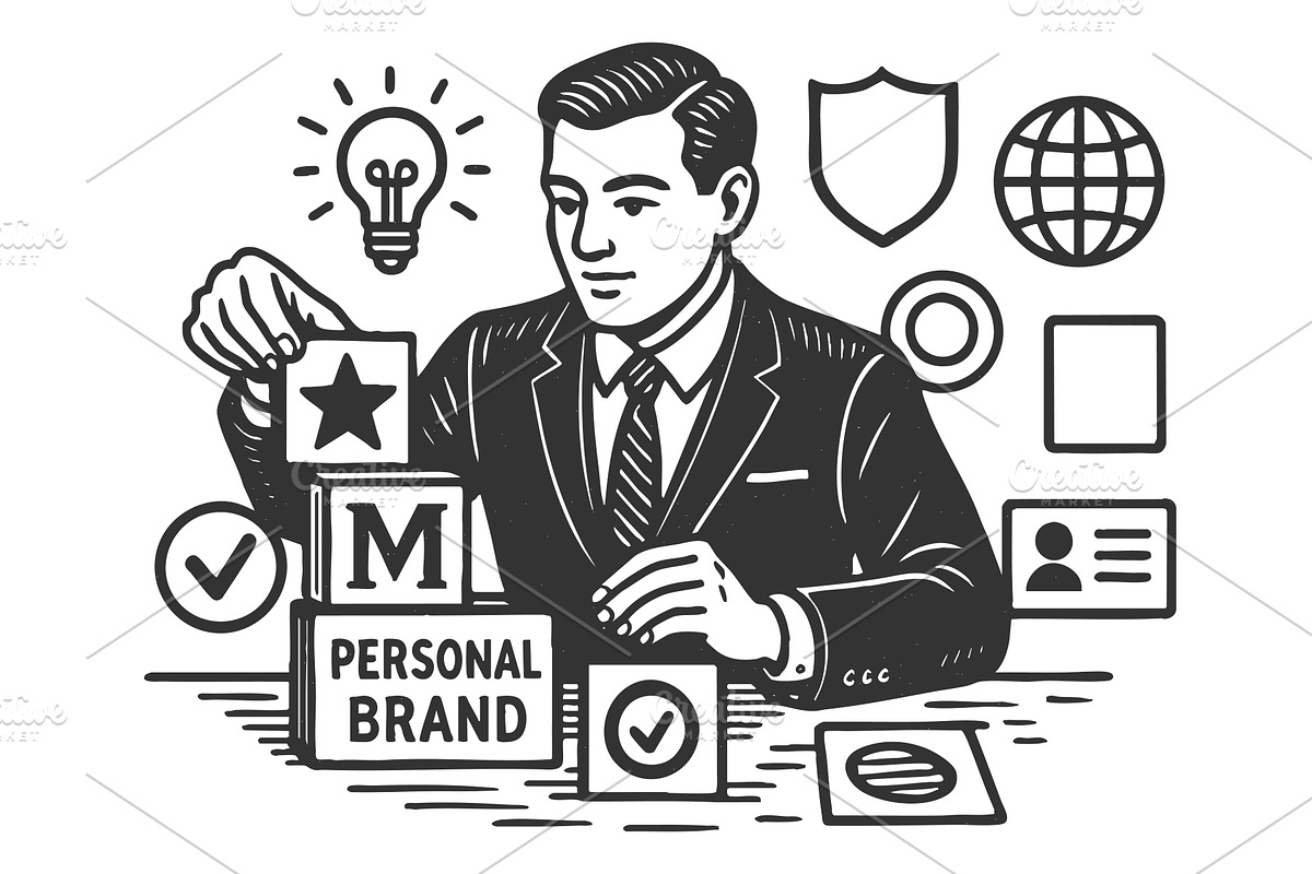 Building a personal brand strategy, a Person Illustration by AlexArt