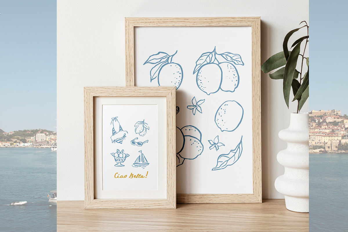 Hand drawn retro Beachy Vibes set, an Object Illustration by RaDavCrafts (Photo 10 of 12)