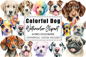 Colorful Baby Dog Face Sublimation, a Graphic by CitraGraphics