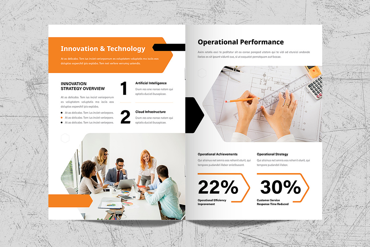 Annual Report Brochure Template, a Brochure Template by White Graphic (Photo 6 of 11)
