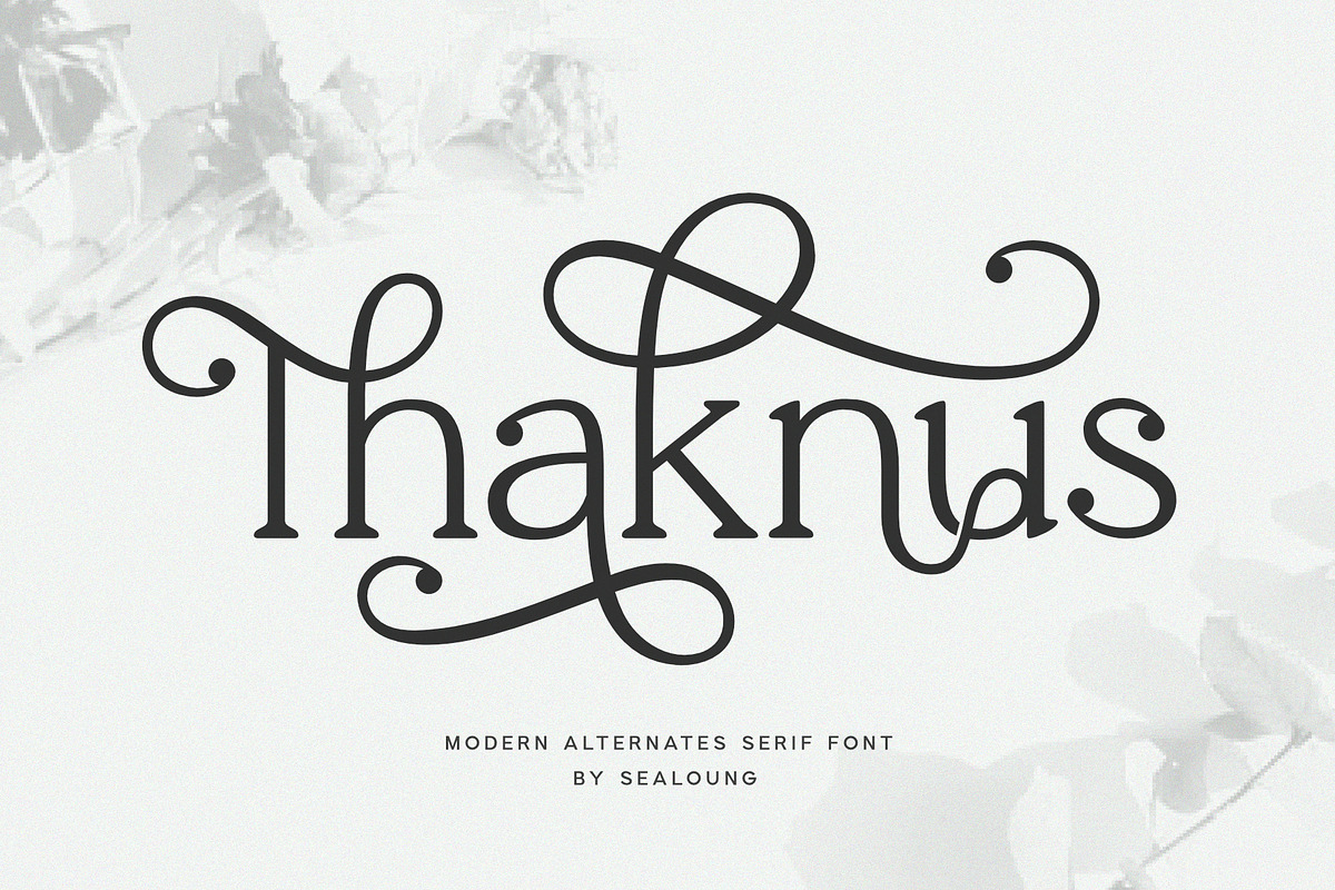 Thaknus, a Serif Font by Sealoung (Photo 1 of 19)