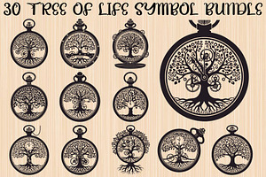 Steampunk Tree of Life Symbol Bundle