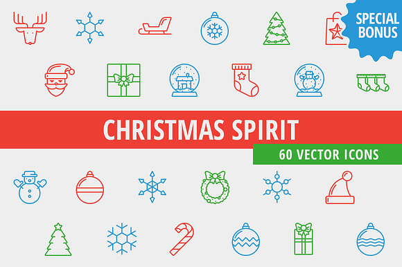 Sale: Christmas Line Icons + Bonus! preview 6