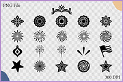 Patriotic Floral Element Clipart SVG, a Decorative Illustration by Gfx Expert Team (Thumbnail 2 of 3)