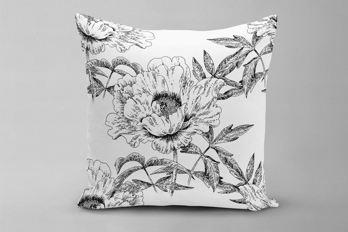 Peonies Line Art, a Decorative Illustration by Anastasia (Photo 5 of 9)