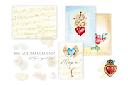 Golden Vintage Hearts Jewellery, a Decorative Illustration by Olga Koelsch (Thumbnail 6 of 7)