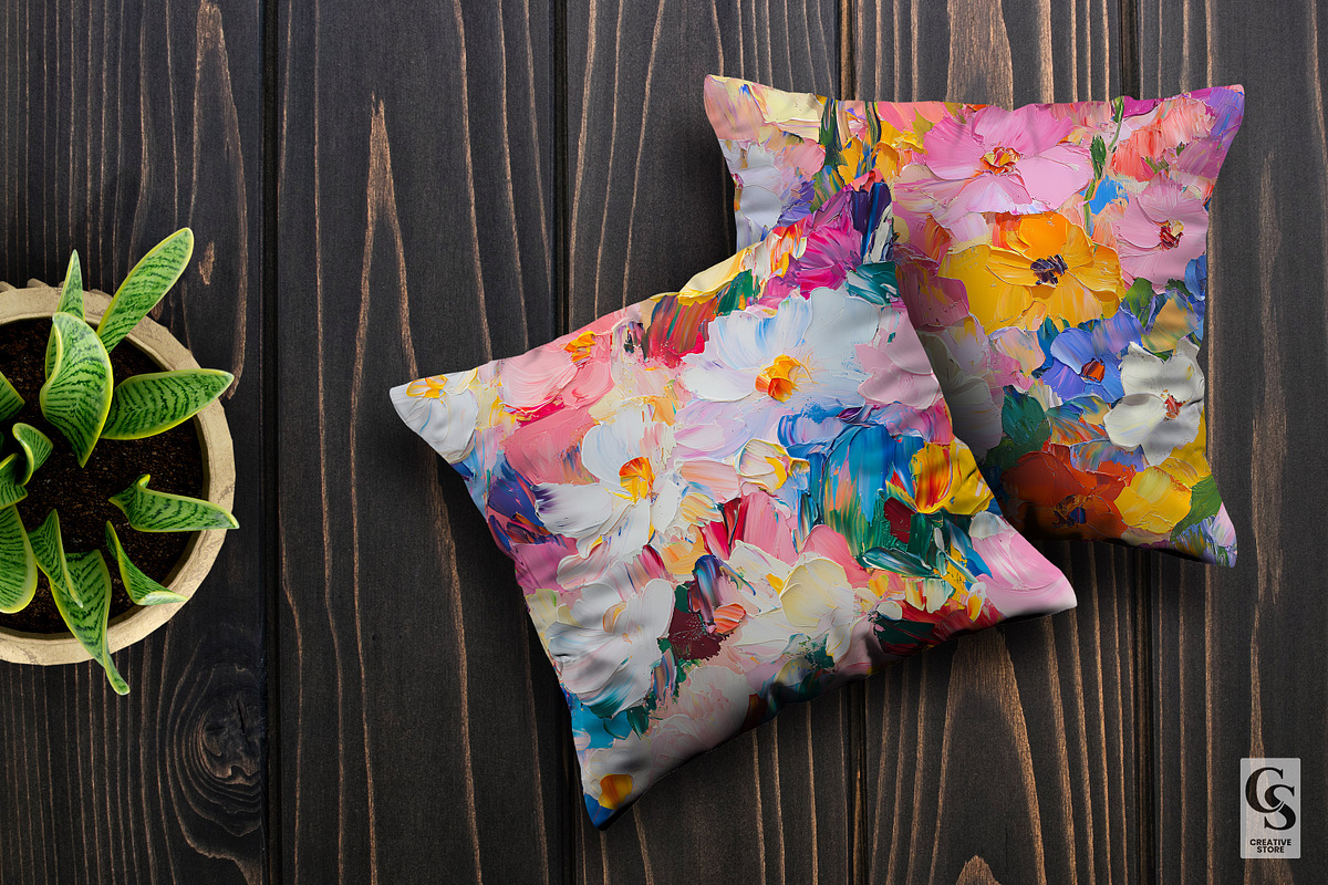 Abstract Painted Flowers Pattern, a Pattern Graphic by Creative Store (Photo 3 of 5)