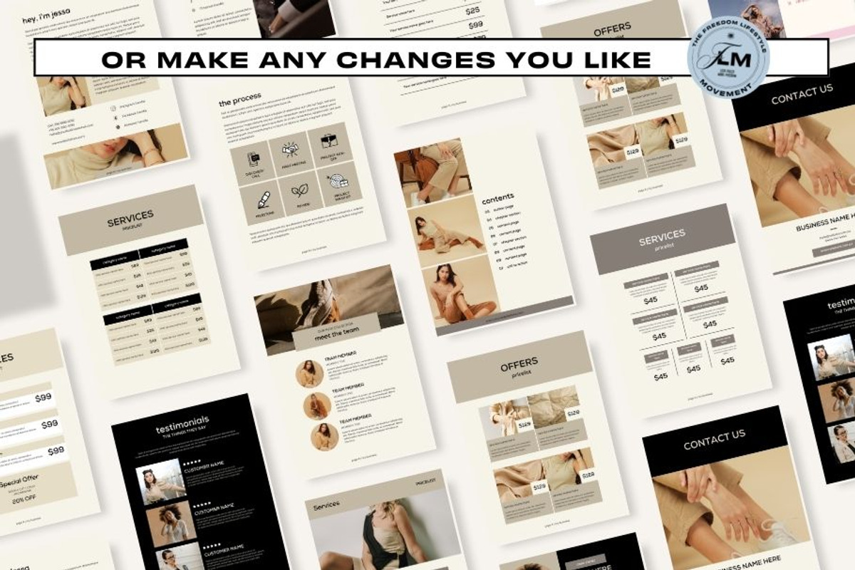 Pricing Guide - Pink Boho, a Templates & Theme by Freedom Business Shop (Photo 8 of 11)