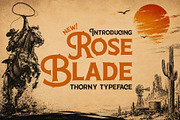 Roseblade - Thorny Vintage Typeface, a Sans Serif Font by HipFonts (Thumbnail 11 of 11)