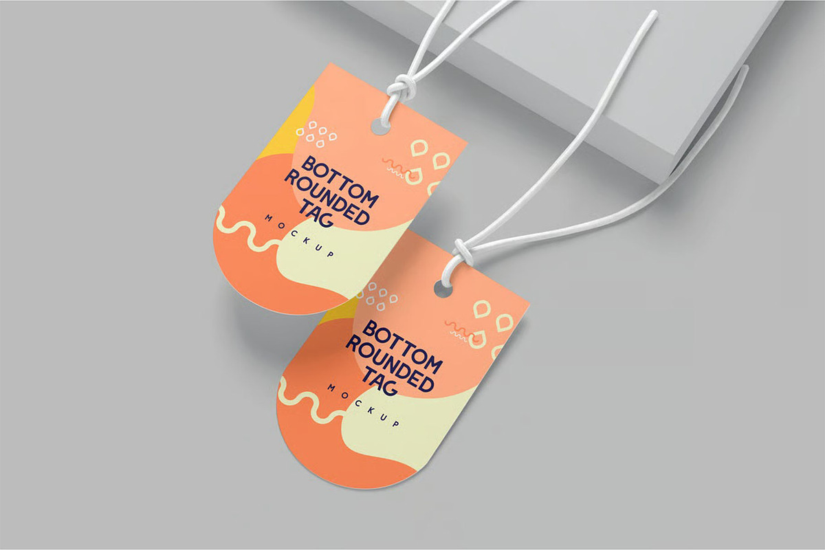 Side Oval Shape Tag Mockups, an Advertising Mockup by megostudi0 (Photo 7 of 7)