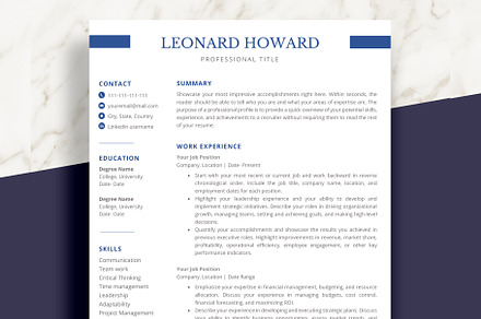 Resume Template for word - Modern