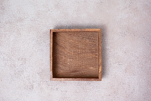 Empty wooden box featuring box, wooden, and top
