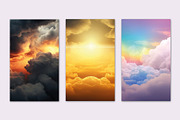 BRIGHT COLORED FANTASTIC CLOUDS, a Background Graphic by Sophico (Thumbnail 2 of 5)