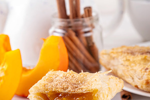 Homemade fresh baked puff pastry pumpkin pop tarts, a Food & Drink Photo by Rimma