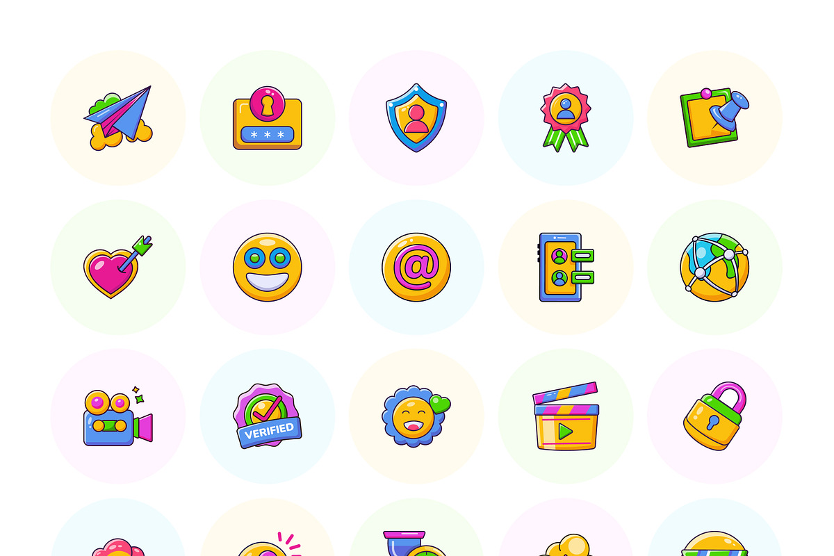 Chat and Social Media Icons, an Emoji Icon by Creative Stall (Photo 7 of 7)