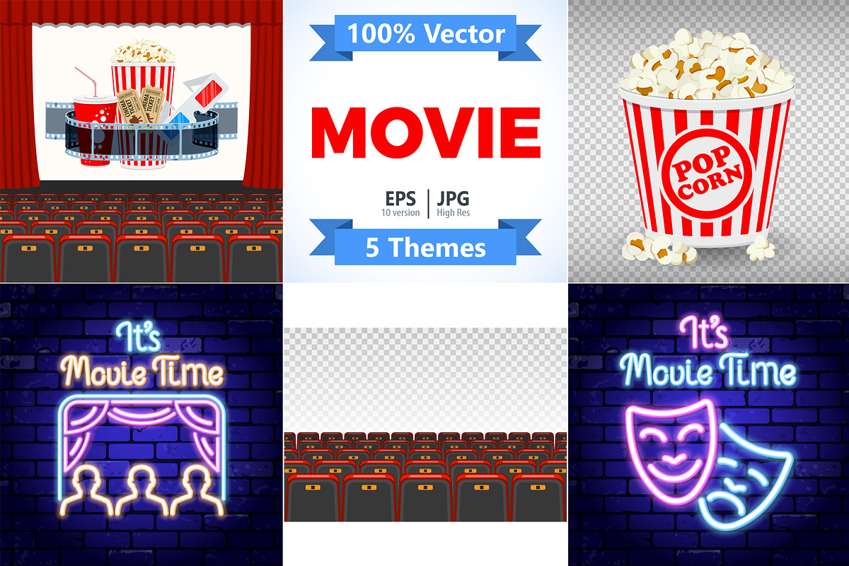 Cinema and Movie Themes, a Decorative Illustration by TAlex (Photo 1 of 6)