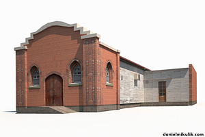 Church Old Building Low Poly