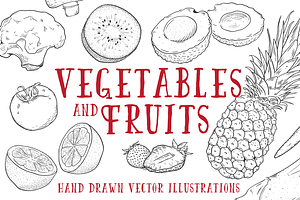 Vintage Vegetables & Fruits Kit
