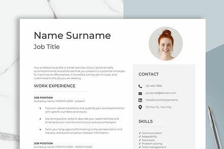 Modern Resume Template Google Docs, a Resume Template by OkiDocs Resume Templates