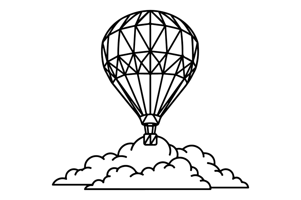 Hot Air Balloon Silhouette Bundle, an Object Illustration by Gaye Art (Photo 22 of 31)