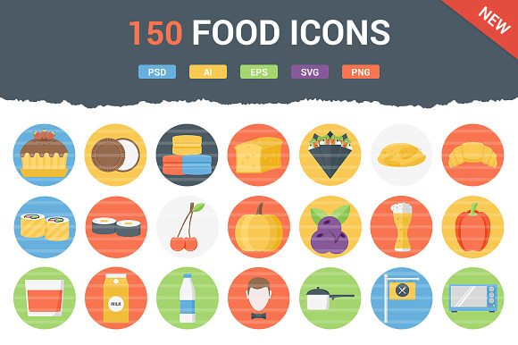 150 Funky Food Icons