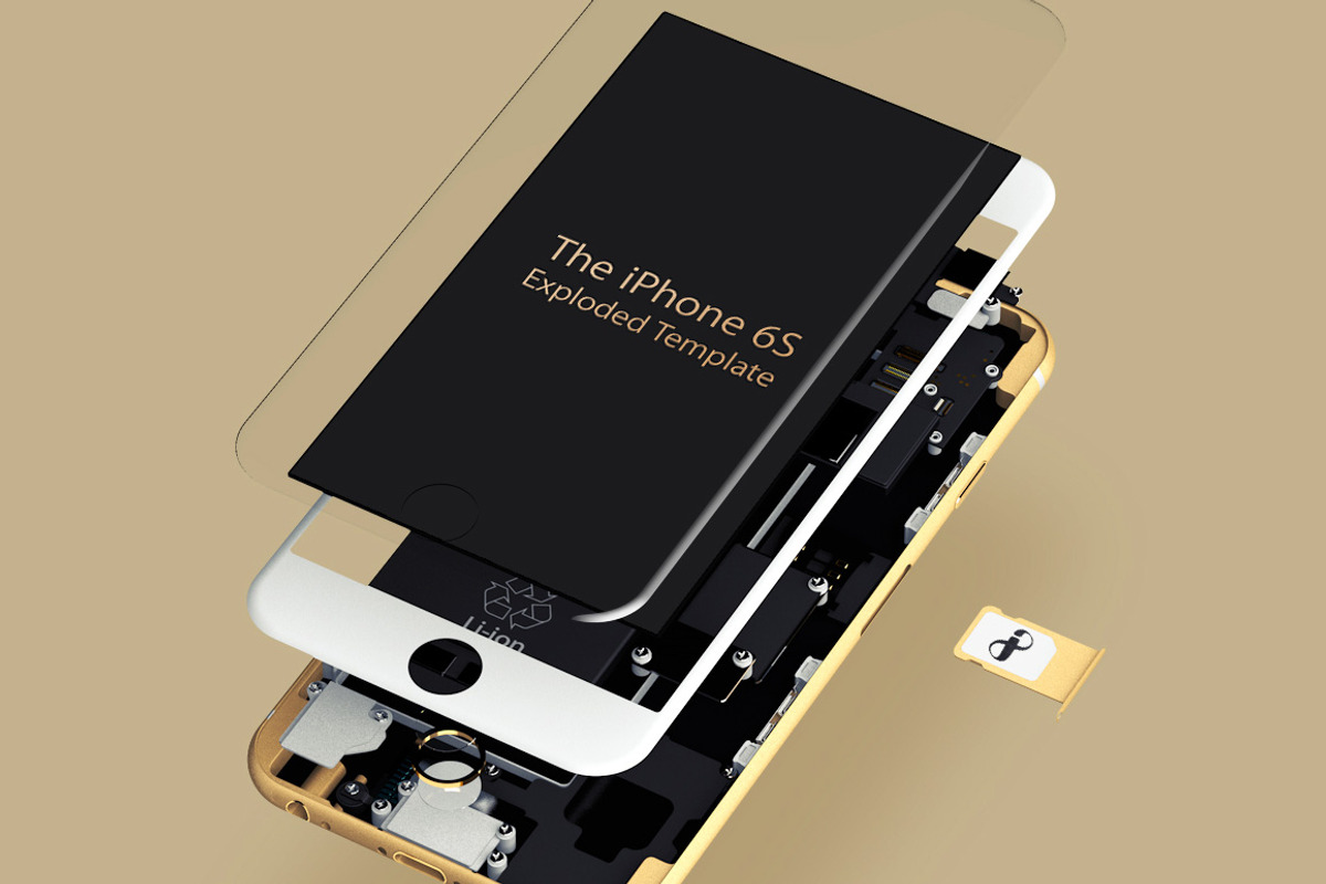 Exploding iPhone 6S PSD Template, a Presentation Template by Jérémy Paul (Photo 1 of 5)