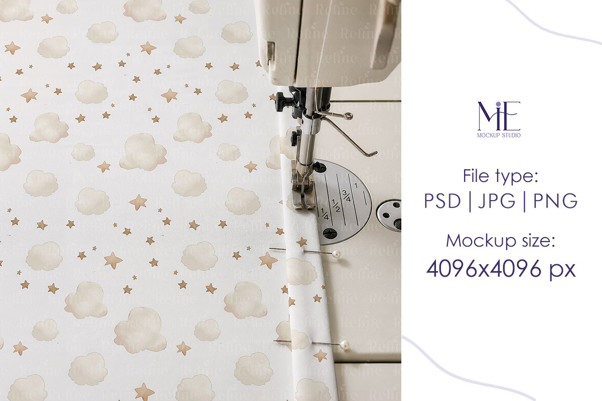 Sewing Fabric Mockup Cotton Template, a Household Mockup by Mie Mockup Studio (Photo 4 of 6)