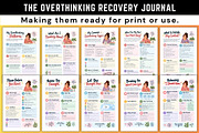 The Overthinking Recovery Journal, a Stationery Template by Designmela01 (Thumbnail 2 of 6)